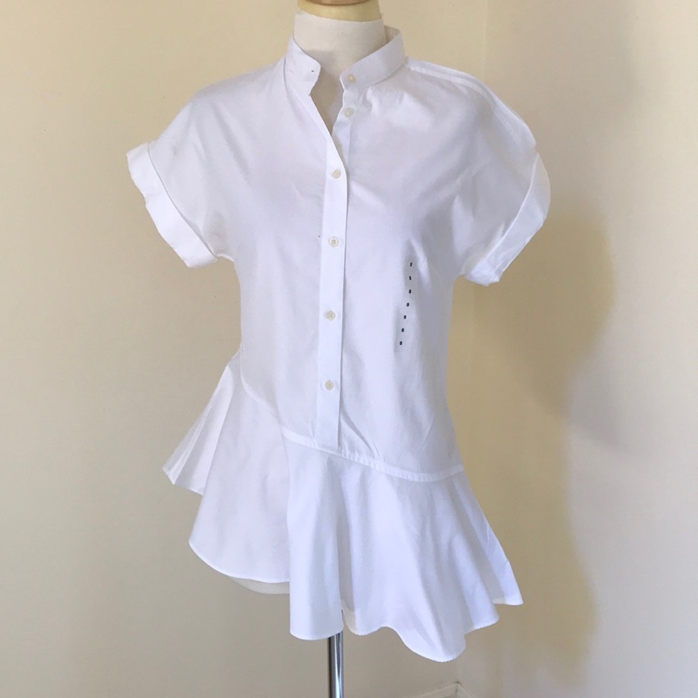 NWOT! Lauren Ralph Lauren White asymmetrical top